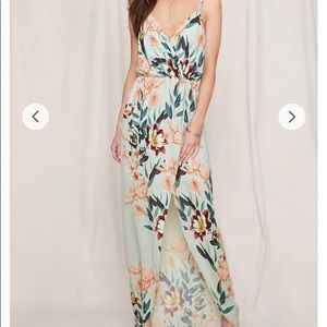 Seafoam floral maxi dress by Pretty By Rory F21